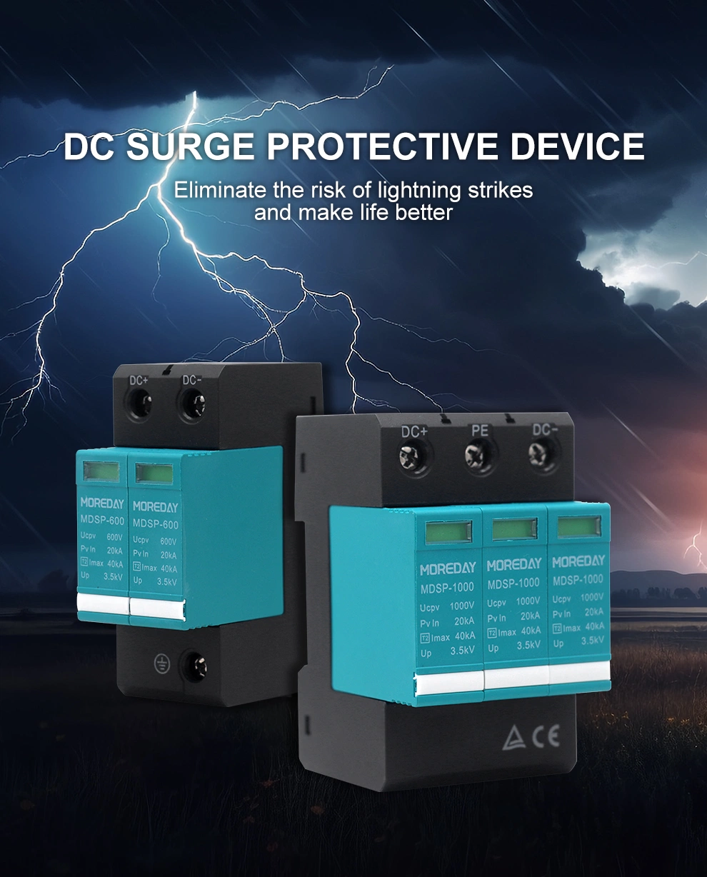 High Quality DC SPD Surge Arrester Protection Protective Device Dps 2p 3p 20-60ka for PV Solar System